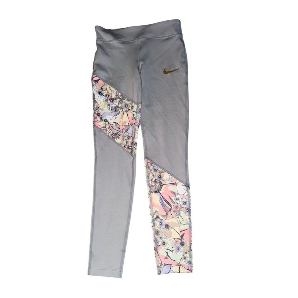 Nike Girls' Floral Leggings Multicolor Size M 8-10‎ Dri-FIT Activewear workout